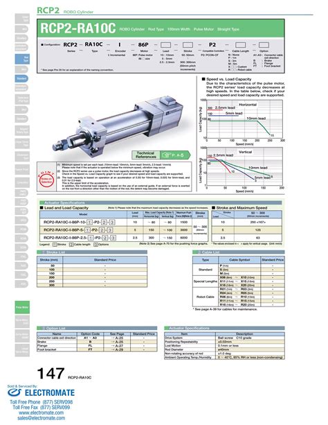 Iai Rcp2 Ra10 C Specsheet PDF