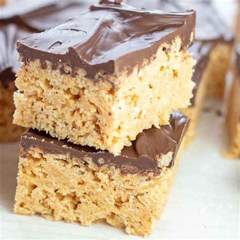 Best Chocolate Peanut Butter Rice Krispies Treats Dessert Recipe