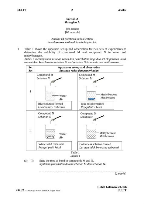 PDF Bahagian A Gurubesar My Menentukan Keterlarutan Sebatian M