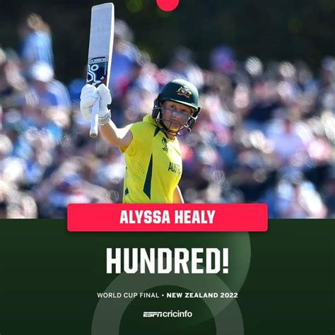 Alyssa Healy scores back to back centuries. She is only the 2nd player to score a century in a ...