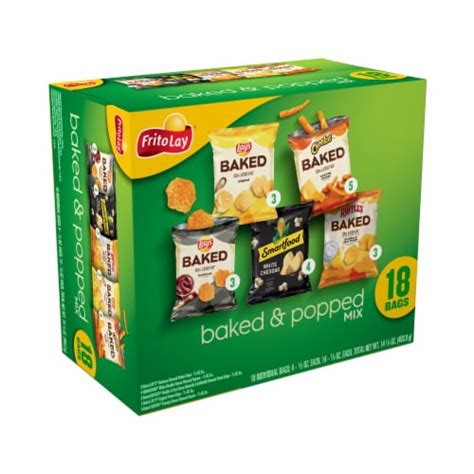 Frito-Lay® Baked and Popped Mix Chips Variety Pack, 18 ct / 14.25 oz ...