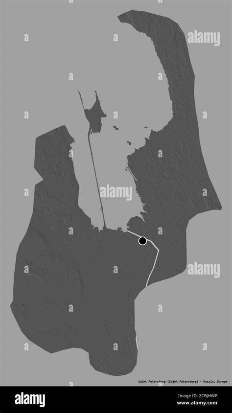 Shape Of Saint Petersburg City Of Russia With Its Capital Isolated On