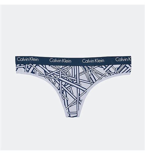 Calvin Klein tangá CK ONE COTTON bielomodré NPW mycomfort sk