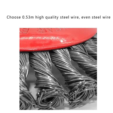 100mm M14 Twist Knot Steel Wire Wheel Brush Rust Removal Wire Wheel Cup Brush Disc For Angle