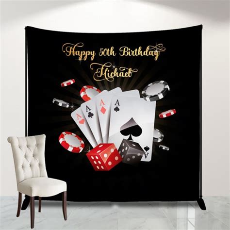 Casino Backdrop Personalized, Casino theme party decorations, Casino ...