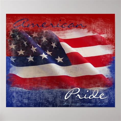 Proud American Flag Poster Zazzle