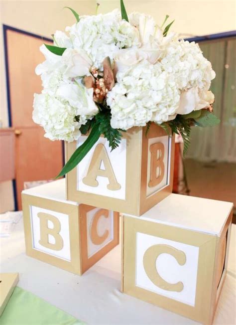 14 Best Baby Shower Building Block Centerpiece Images On Pinterest