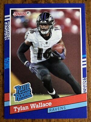 Tylan Wallace Panini Instant Donruss Retro Rated Rookie Bw