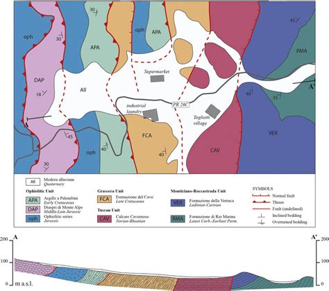 Geological Sketch Of Il Piano Locality And Related Section Modified