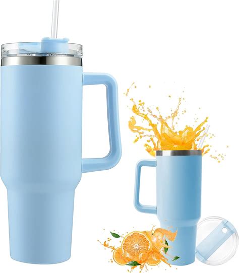 Shallyong Tumbler Avec Paille Ml Mug Isotherme Avec Paille Oz