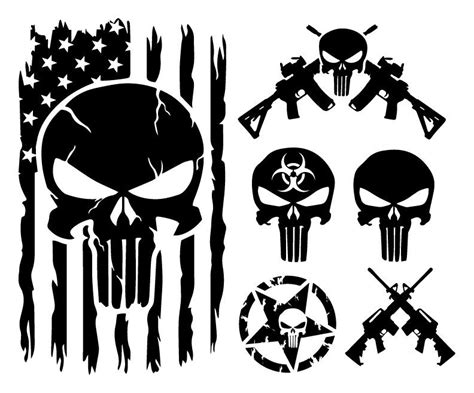 Punisher SVG Bundle Punisher American Flag Svg Punisher Svg Etsy