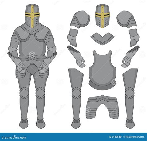 Knight Armor Color Stock Vector Illustration Of Army 61485451