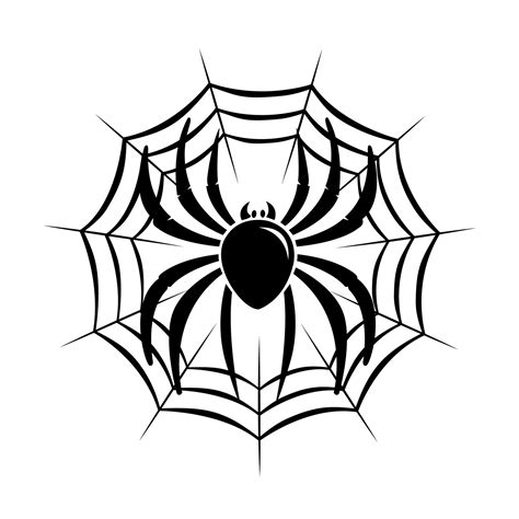 Vector Black spiderweb and spider Logo 34910273 Vector Art at Vecteezy