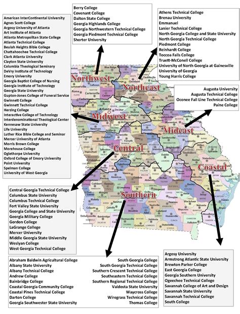 GCCA Regional Map – Georgia College Counseling Association | GCCA