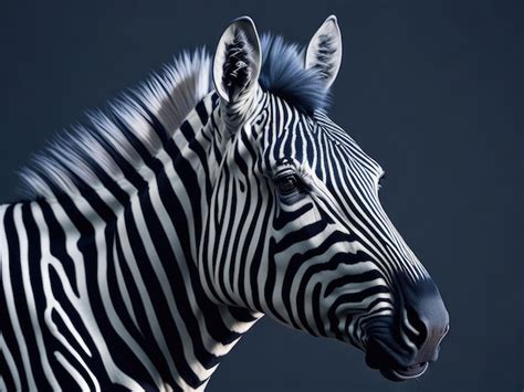 Premium Ai Image Highly Detailed Portrait Of Zebra 4k Ai Generative