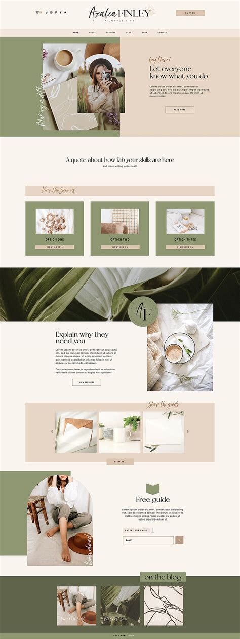 Wix Website Template Boho Coach Wix Web Design Neutral Etsy Australia