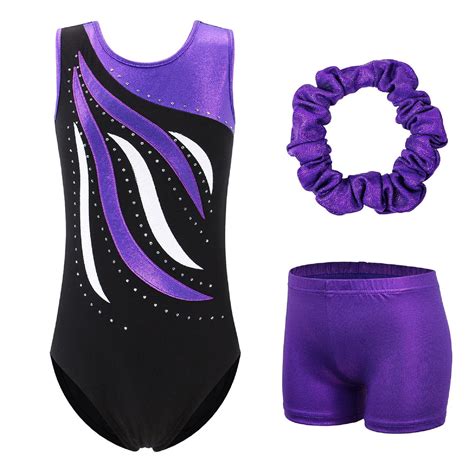 Baohulu Gymnastics Leotards For Girls Dance Unitards Matching Shorts 3