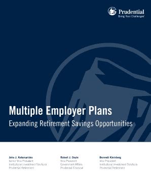 Fillable Online Multiple Employer Plans Fax Email Print PdfFiller