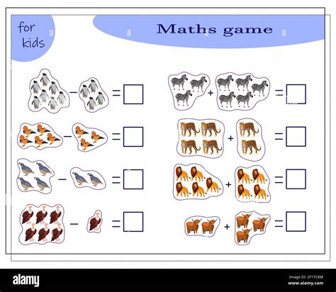 Juego de matemáticas para niños problemas de suma y resta Cuente