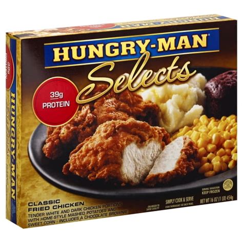 Hungry Man Selects Classic Fried Chicken Frozen Dinner Oz Box