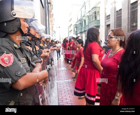 Lima Peru 17th May 2016 Women Victims Of Forced Sterilization Stock