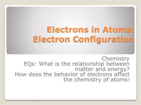 Ppt Electrons In Atoms Electron Configuration Powerpoint Presentation Id3112991