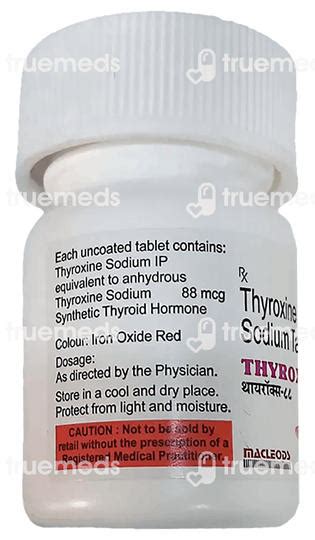 Thyrox 88 Mcg Tablet 120 Uses Side Effects Dosage Price Truemeds