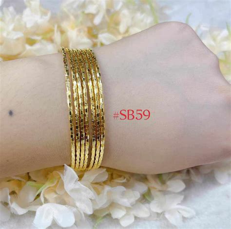 Pure 18k Saudi Gold 7 Days Bangle Lifetime Use High Quality Lazada Ph