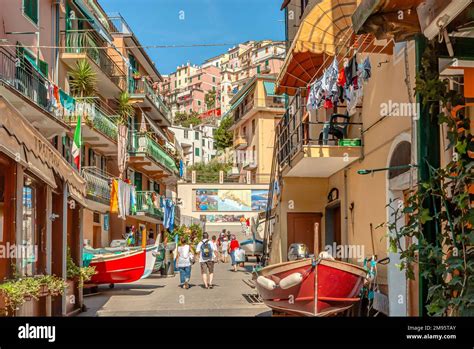 Coastal Village Manarola At The Cinque Terre National Park Liguria