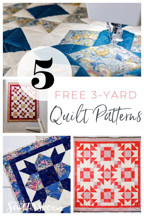 10 Beautiful 3 Yard Quilt Patterns: All Free!