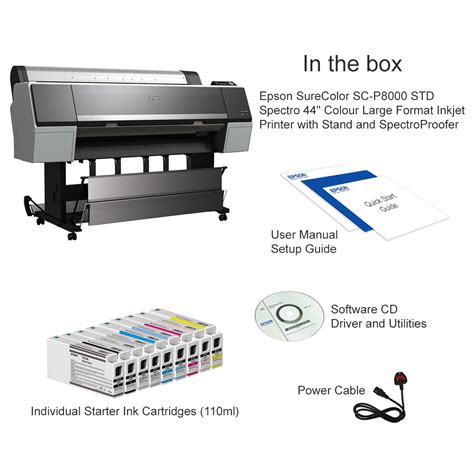 Epson SureColor SC P8000 STD Spectro 44 Colour Large Format Inkjet