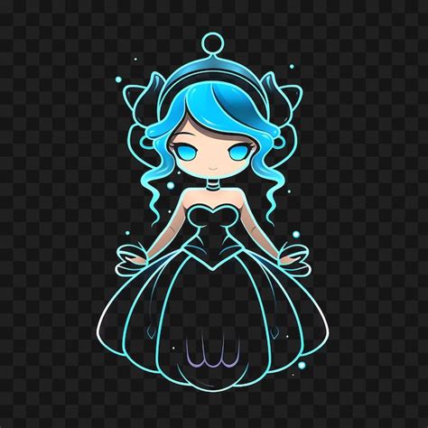 Premium Psd Tshirt Design Of Elegant Chibi Girl With Elegant Updo And