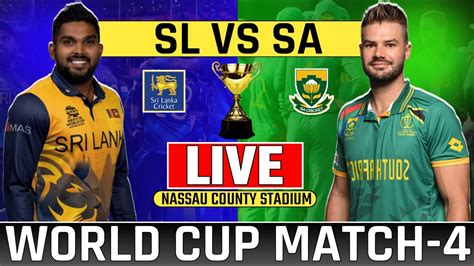 Live Icc T20 World Cup South Africa Vs Srilanka Match 4 Today Live