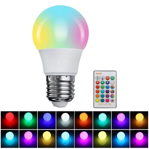 E Rgb Led Ampul I Klar W W W W Rgb Lampada De I Tirilebilir