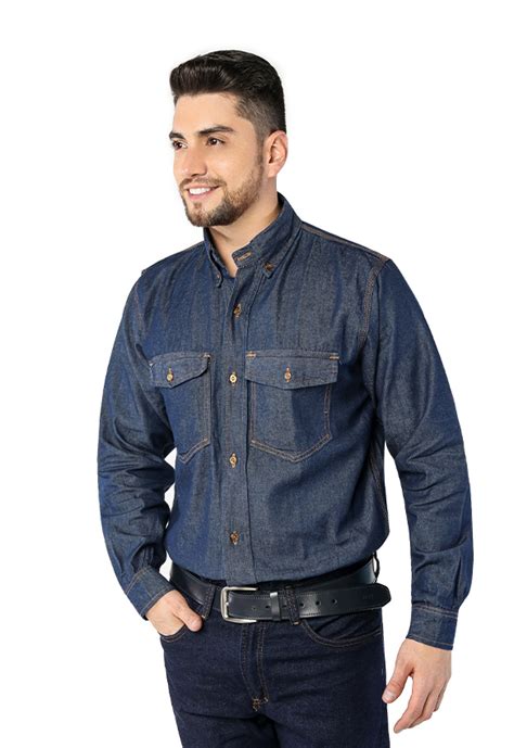 Camisa Jean Onzas Manga Larga Cydp