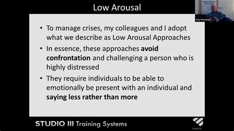 Free Webinar Professor Andrew Mcdonnell On The Low Arousal Approach