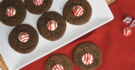 Chocolate Peppermint Kiss Cookies