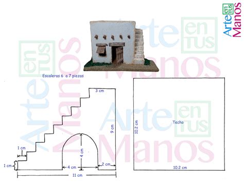 Casitas En Cart N Para Pesebres Belenes F Ciles Con Arte En Tus Manos