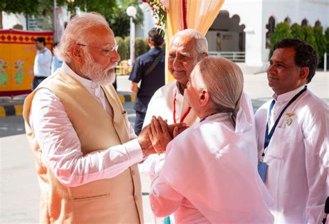 Prime Minister Modi Visits Brahma Kumaris Hq At Mount Abu Media Wing