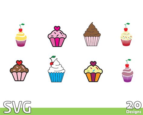 Cupcake Svg Cake Svg Cupcake Png Cupcake Stickers Cupcake Clipart Cupcake Cut File