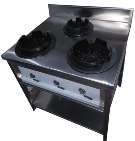 3 LPG Three Burner Chinese Cooking Range For Restaurant At 28500 In