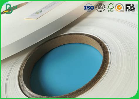 FDA 13 5mm Width 120gsm Food Grade Paper Roll White Kraft Paper For