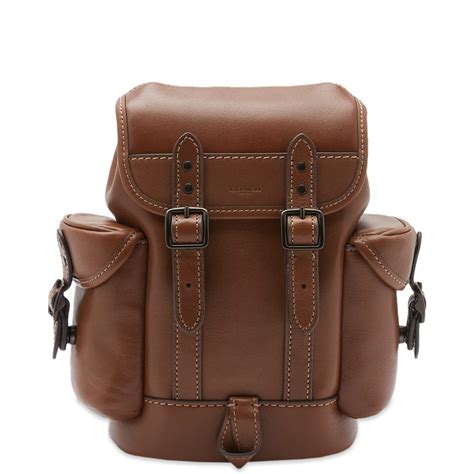 Coach Hitch Leather Backpack Dark Saddle END