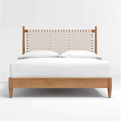 leather beds crate barrel