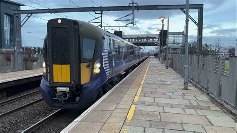 Scotrail Class 385 1 Departs Edinburgh Park For Dunblane With 2 Tones Youtube