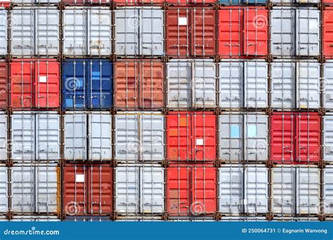 container front   view editorial photo image  export dock