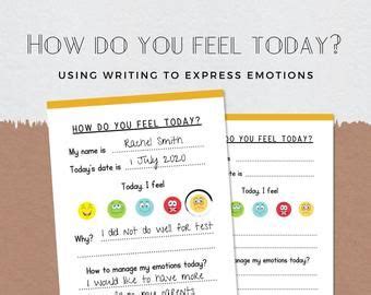 Feelings Chart Etsy Feelings Chart Therapy How Are You Feeling