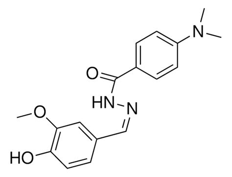 4 DIMETHYLAMINO BENZOIC 4 HYDROXY 3 METHOXYBENZYLIDENE HYDRAZIDE