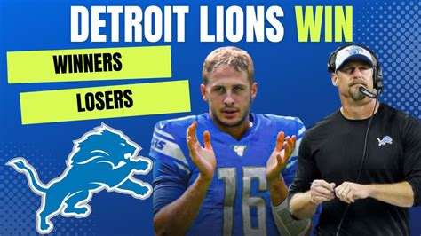 Detroit Lions Winners And Losers From Lions Win Over The Green Bay