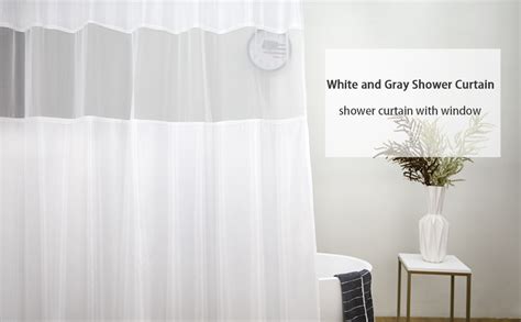 Amazon Ufriday White Shower Curtain With Light Filtering Window